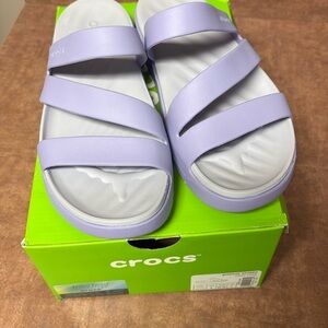 Crocs Lavender and Gray Sandals